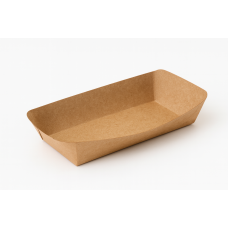 Papīra trauks priekš suši, 100x200x48mm, kraft, 50gab/iep.