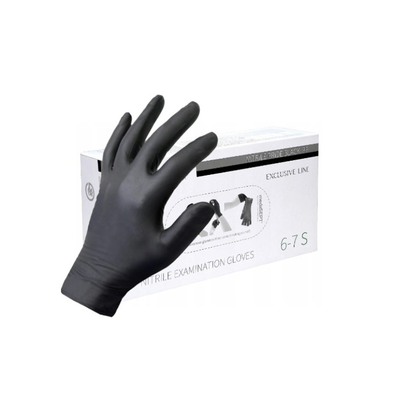 Melni nitrila cimdi b/p MEDASEPT, izm. L N100