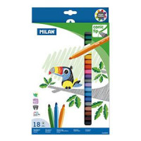 Flomasteri MILAN, 18 krāsas,d 5mm,conic tip