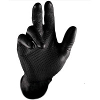 +Nitrila cimdi, "Gentle Grip", melni ,XXL, (50 gab), (10iep/kaste) 8,5 gr