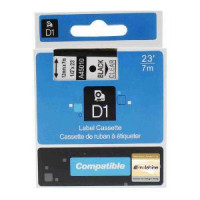 Marķ.lente DYMO D1,12mmx7m,melns/caurspīdīgs,