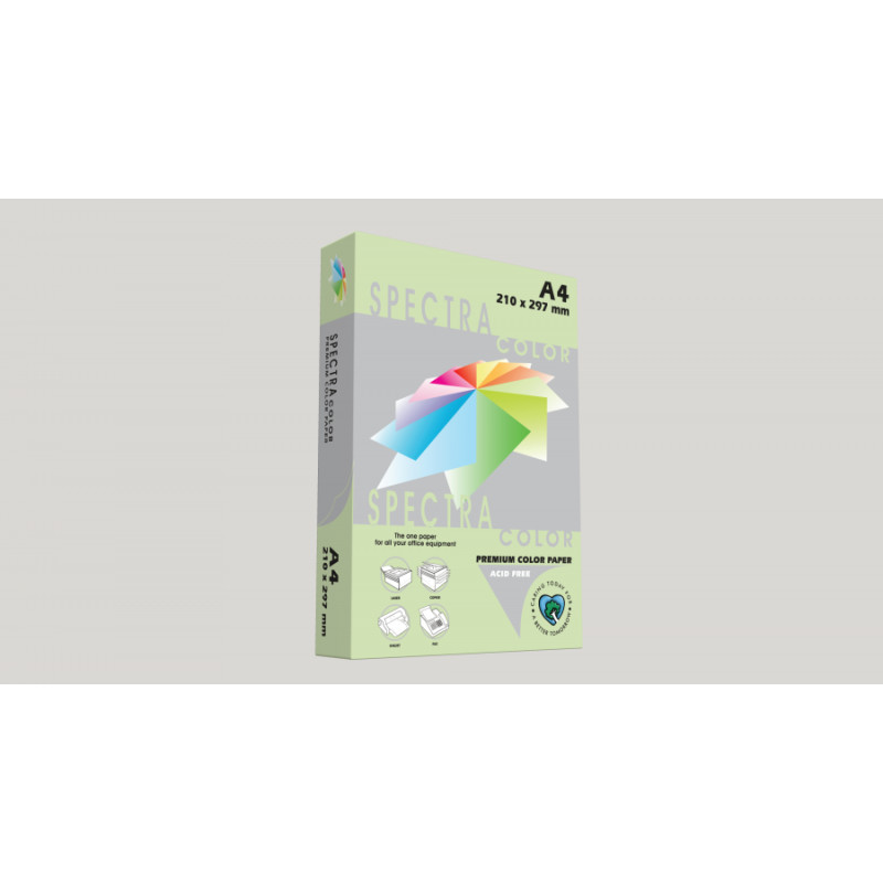 Krāsains papīrs A4 160g 250lap salatzāļa IT130