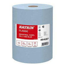 Industriālais papīrs XXL 2 slāņu 380m, blue Katrin