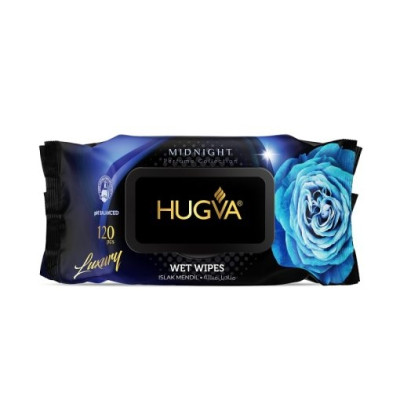 HUGVA mitrās salvetes MIDNIGHT 120gb ( Izcelsmes valsts Turcija )
