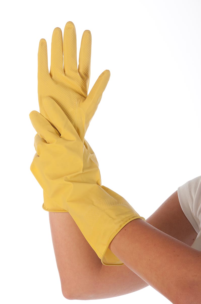 Gumijas cimdi ar floku GENTLE TOUCH
