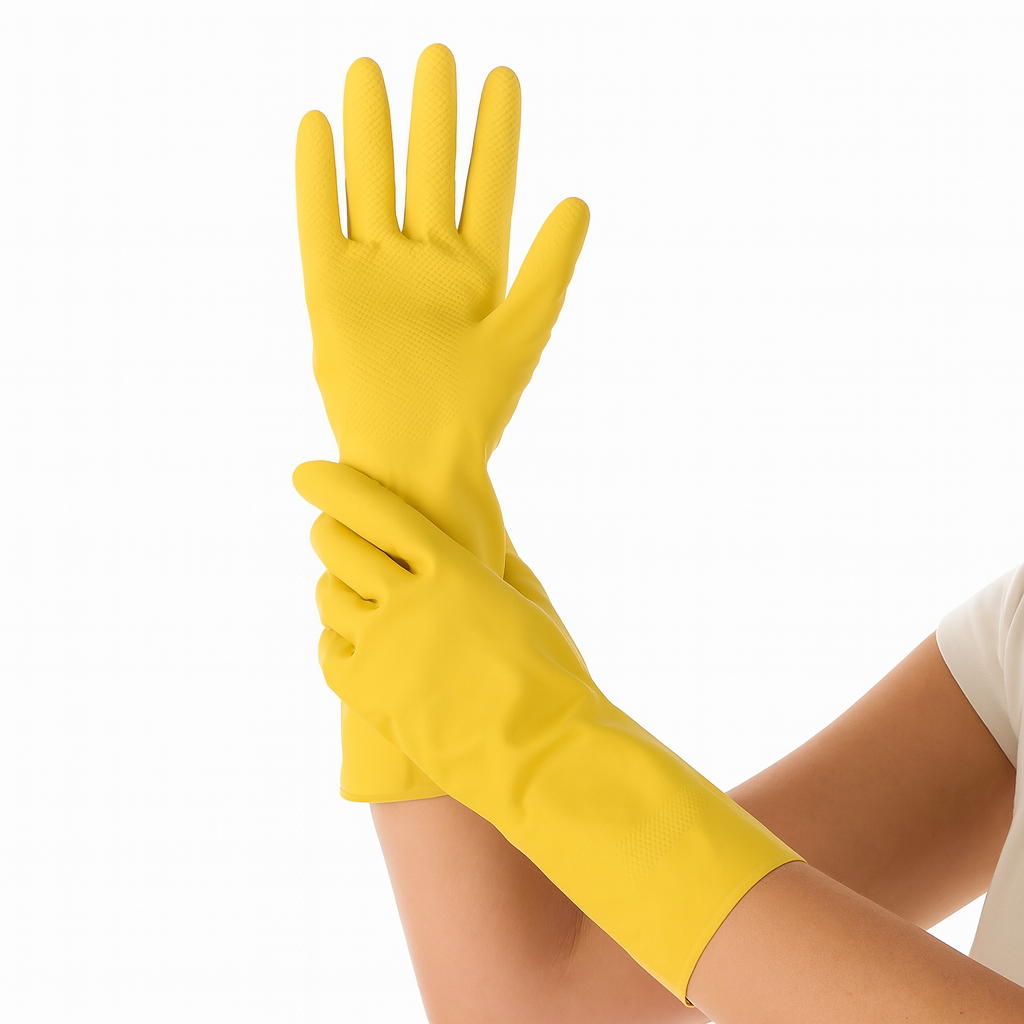 Gumijas cimdi ar floku GENTLE TOUCH
