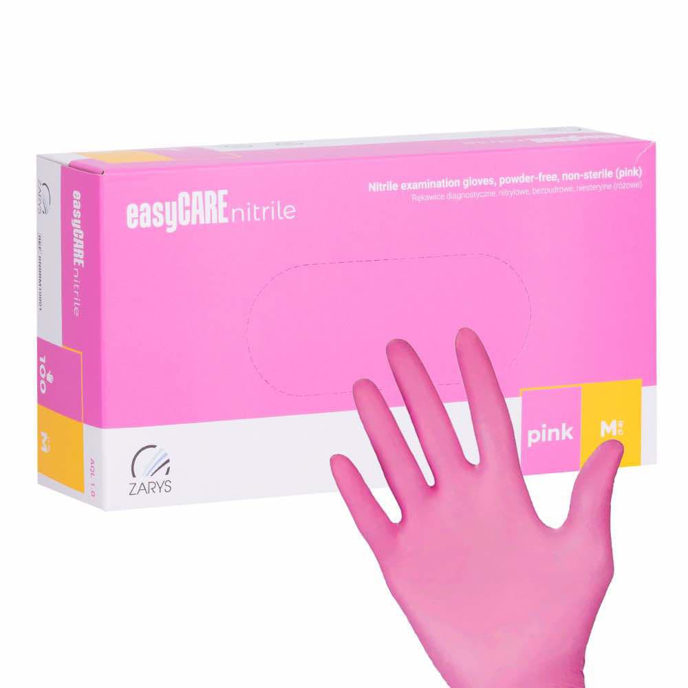 Nitrila cimdi b/p ZARYS,  pink,  izm