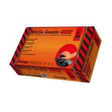 Nitrila cimdi, "Gentle Grip", oranži