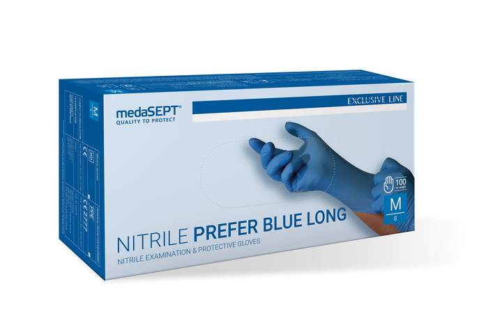 Pagarināti cimdi medaSept PREFER BLUE LONG