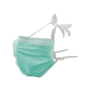 Vienreizlietojamas sejas maskas, aizsienamas, UNIGLOVES,zaļas
