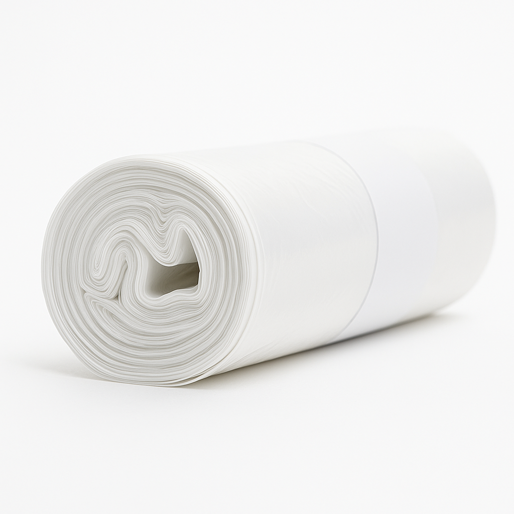 Atkritumu maisi 60L, 64x84cm, balti, HDPE
