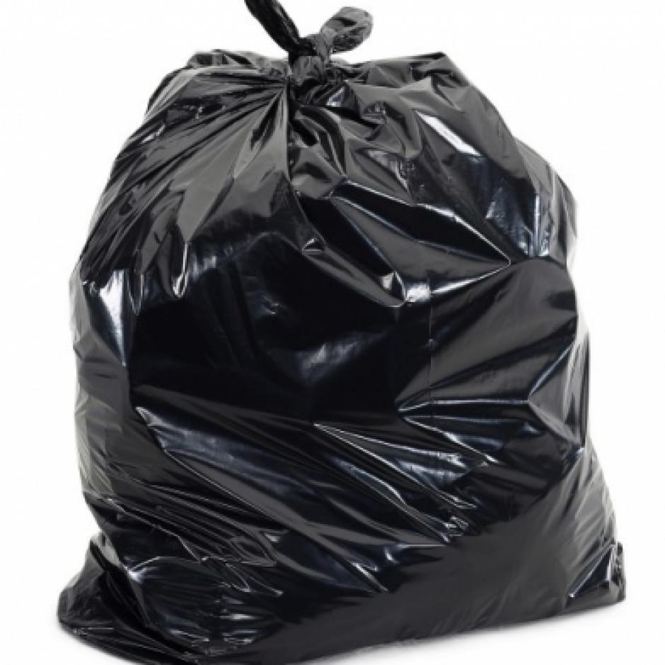 Atkritumu maiss 150L, 75x115cm, melni, LDPE
