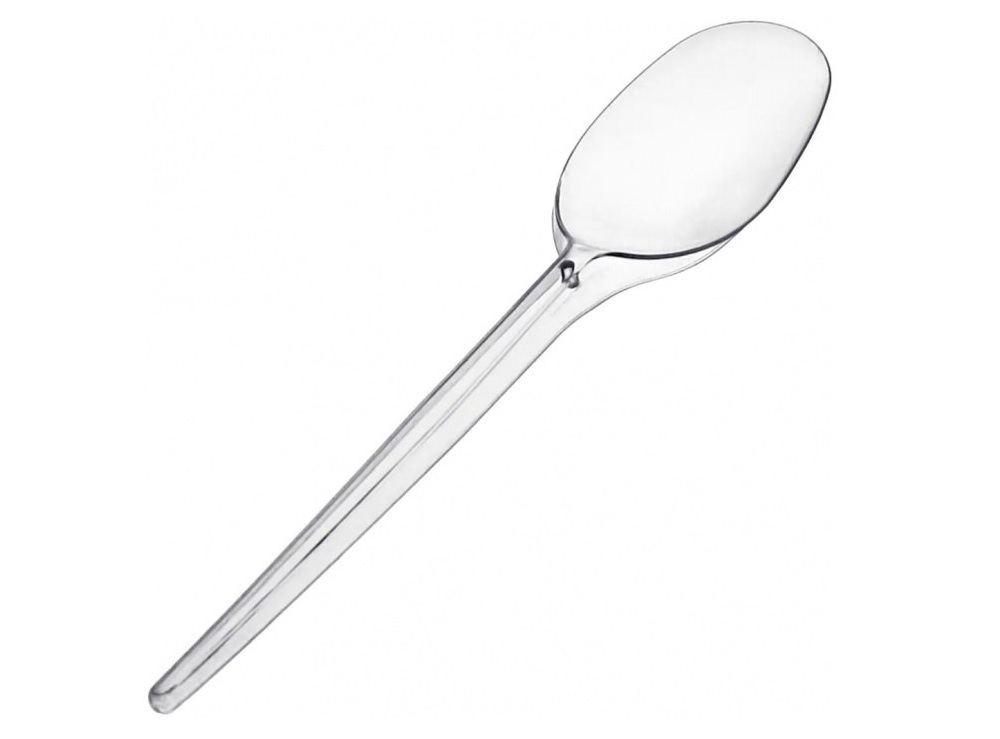 Plastmasas ēdamkarotes 18,5cm, caurspīdīgas, iepakojumā
