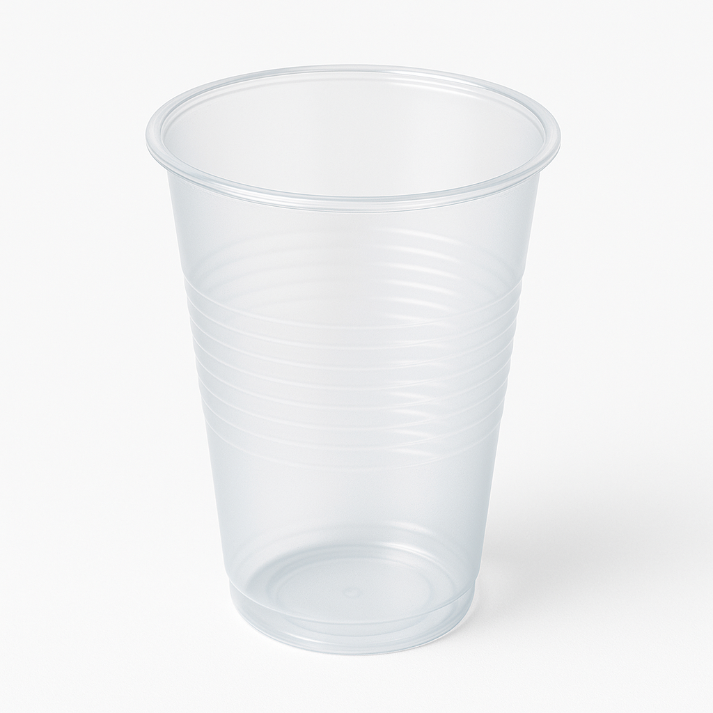 Plastmasas glāzes 200ml, caurspīdīgas, PP, iepakojumā