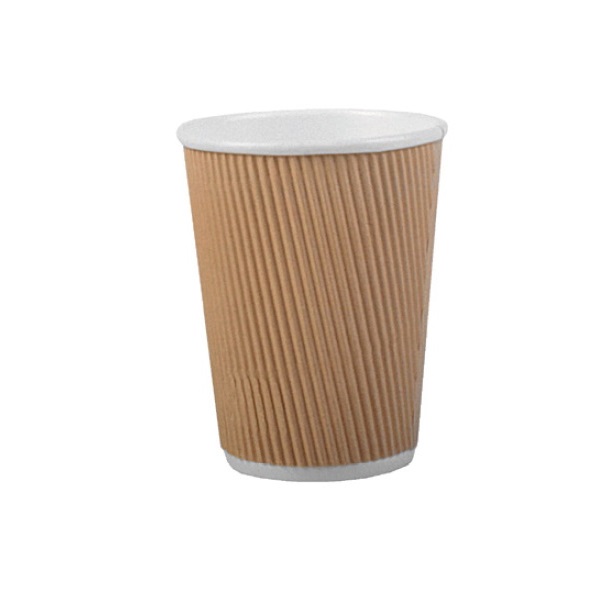 Papīra glāzes 3-slāņu, 360ml (12oz), Kraft
