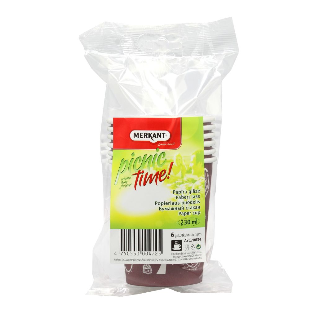MERKANT Papīra glāzes, 230ml, ø80mm, 1