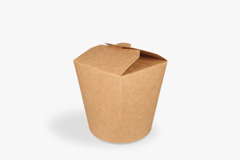 Papīra trauks 500ml, WOK, kraft, 50gab/iep