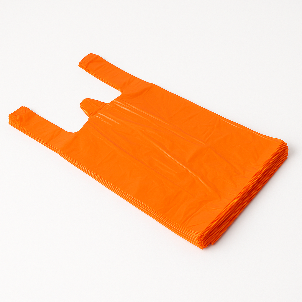 HDPE maisiņi 24x12x45, 9my, oranži (100