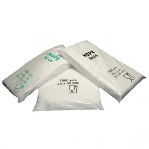Maisiņi 14+8x35cm bez rokturiem, caurspīdīgi, HDPE