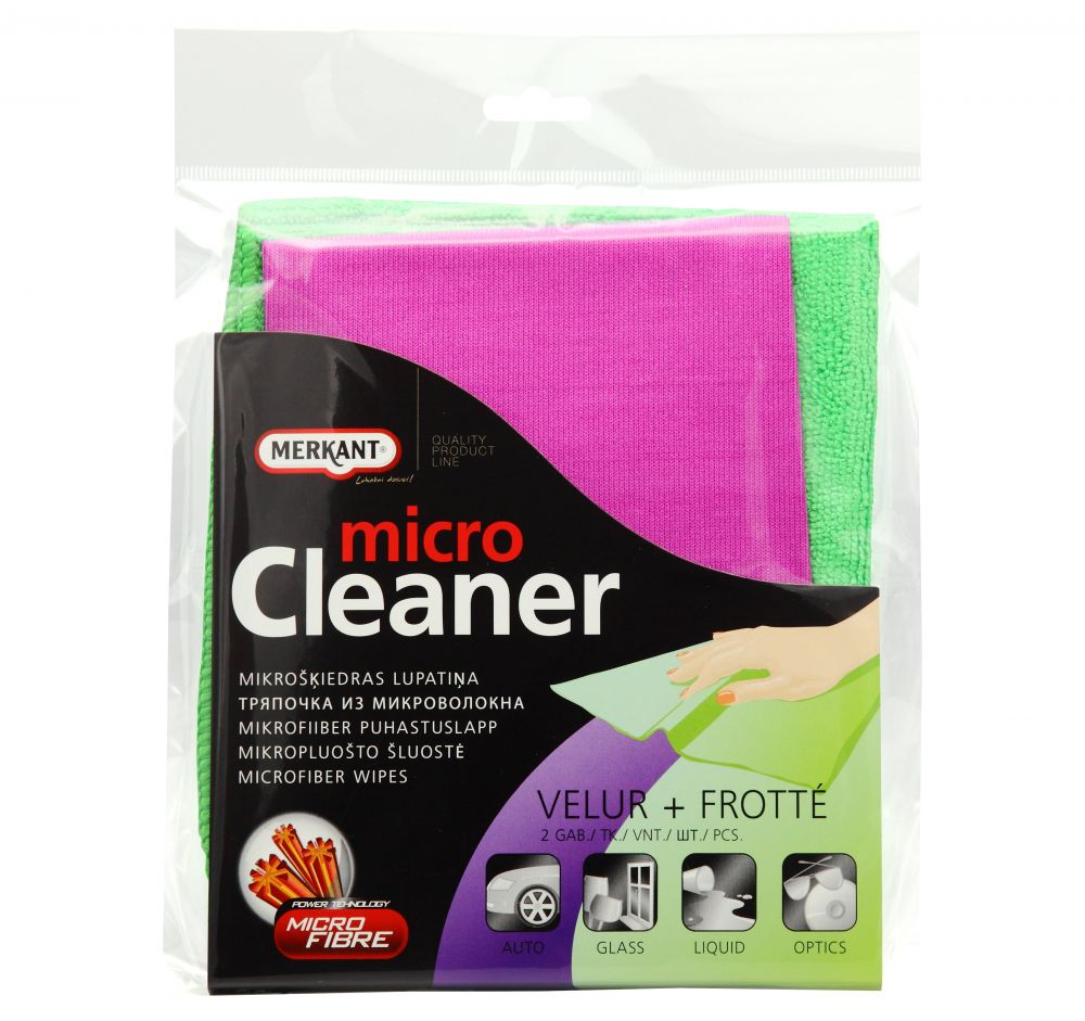 MERKANT Mikrošķiedras lupatiņas komplekts Velur+Frotte, 2