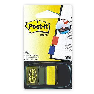 *Indeksi 3M Post-it 680-5 dzelteni 25x43mm/50l