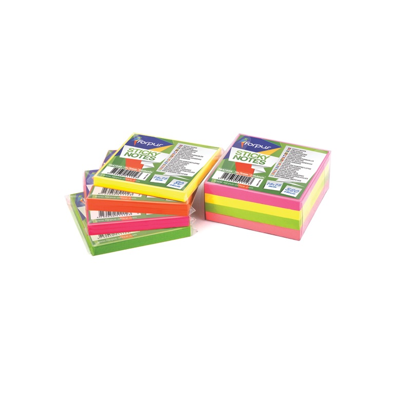 Piezīmju līmlapiņas Forpus 75x75mm 80l oranžas