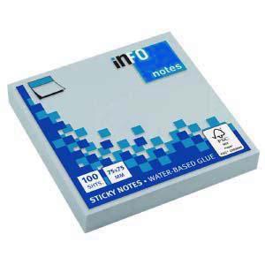 Līmlapiņas
htt Līmlapiņas INFO 75x75mm zilas