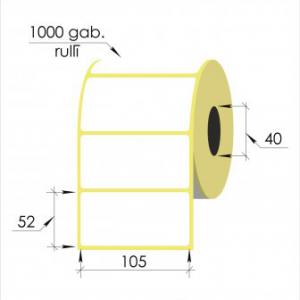 Termouzlīmes Termo uzlīmes 105x52mm d40 1000uzl
