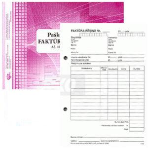 Veidlapas Faktūra-rēķins paškopējošs, A5V