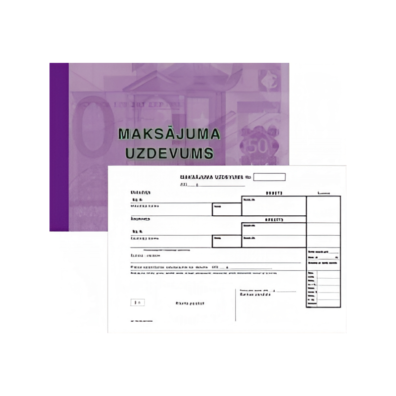 Maksājuma uzdevums A5 3-slāņu 25 komplekti