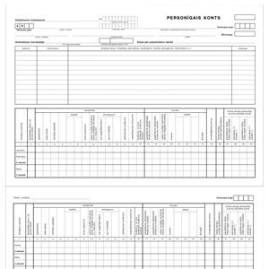 Veidlapas Personīgais konts A4/2K