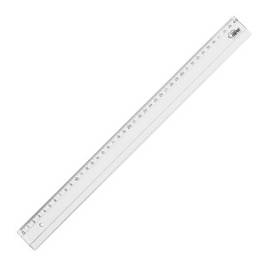 Lineāls Forpus 40cm caurspīdīgs