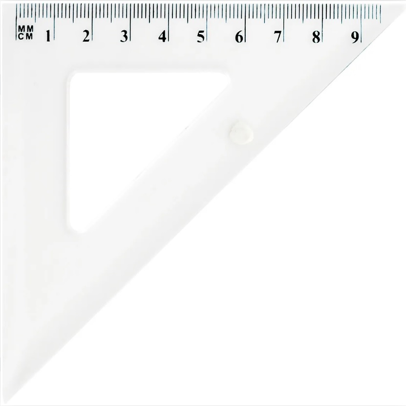 Trīsstūris 45*/10cm caurspīdīgs GR854T
