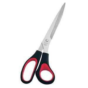 Šķēres 25.5cm, sarkani gumijoti