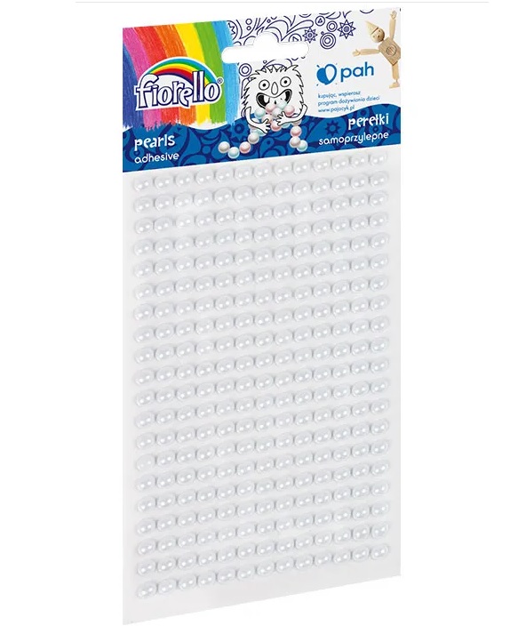 Pašlīmējošas pērlītes baltas d5mm 260gab. Fiorello