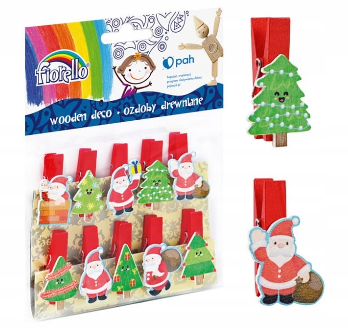 Dekors Ziemassvētku 40x20 mm knaģis koka