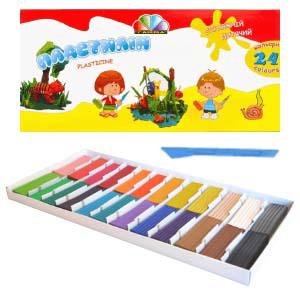 Plastilīns 24 krāsas 480g UA Gamma