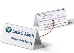 Identifi Galda personas karte 150/300x297mm DURABLE