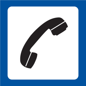 Informatīvās uzlīm Uzlīmes "Telefons", 114mmx114mm