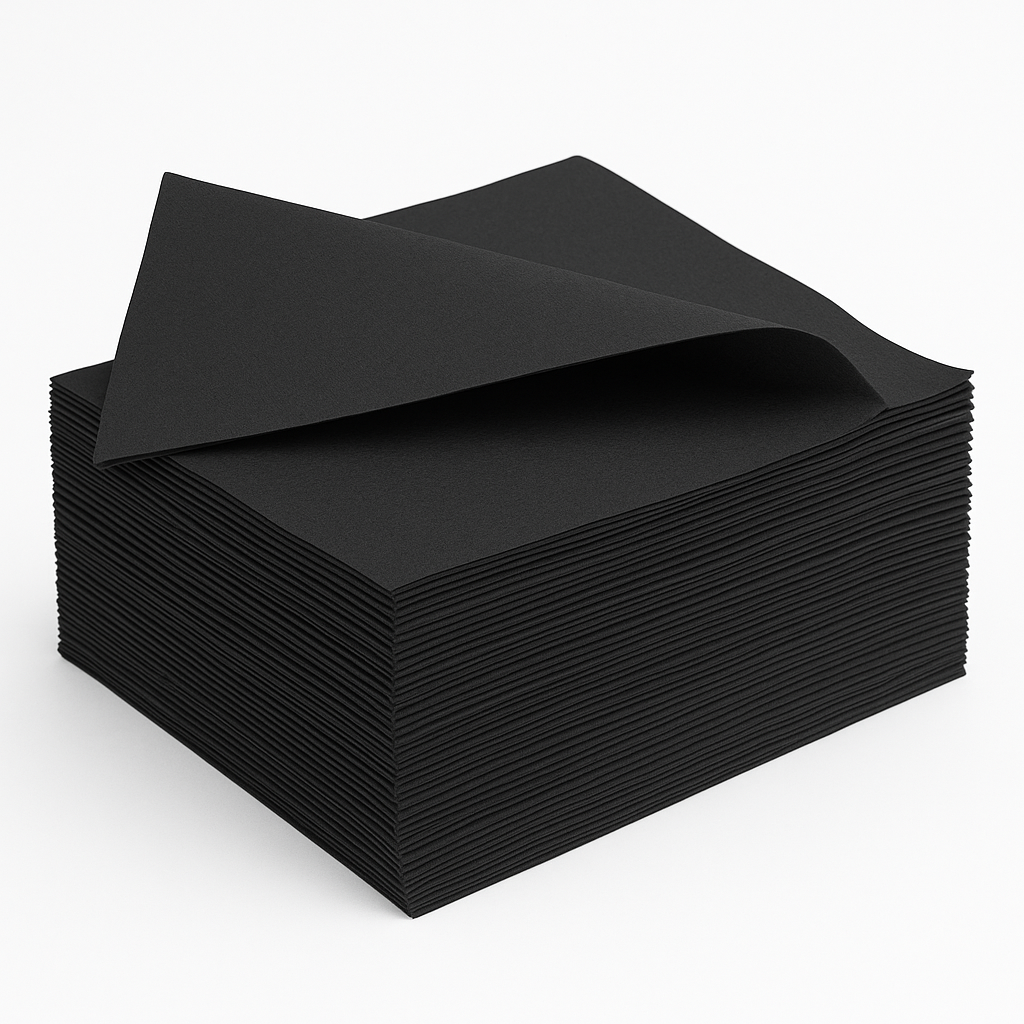 Galda salvetes ECO BLACK, 1-slāņa, 24x24cm
