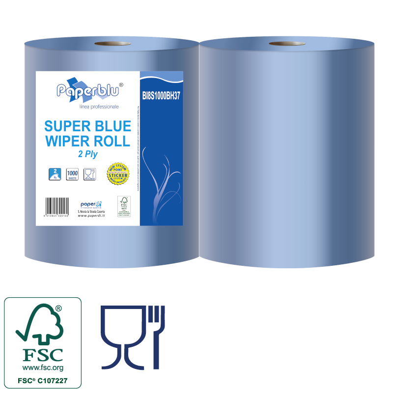 Industriālais papīrs, SUPER BLUE, zils, celuloza
