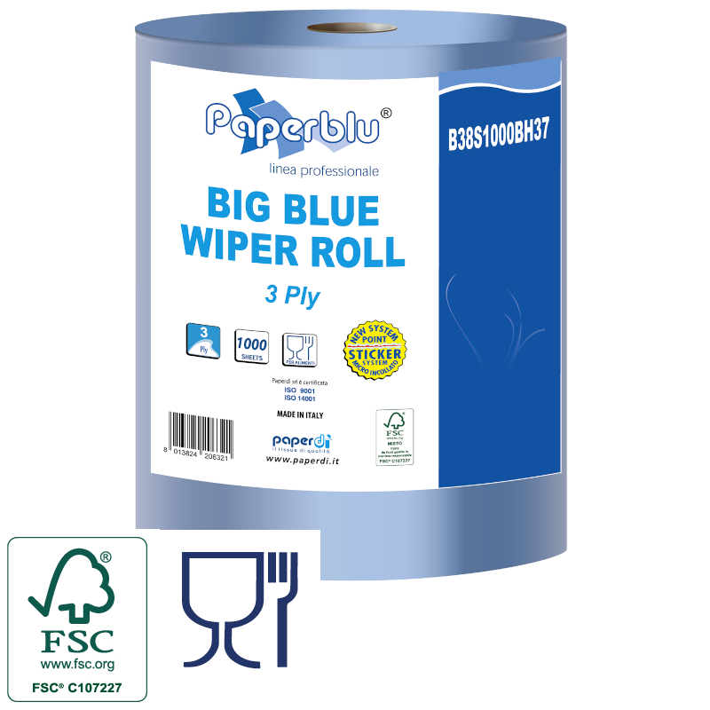 Industriālais papīrs SUPER BIG BLUE WIPER