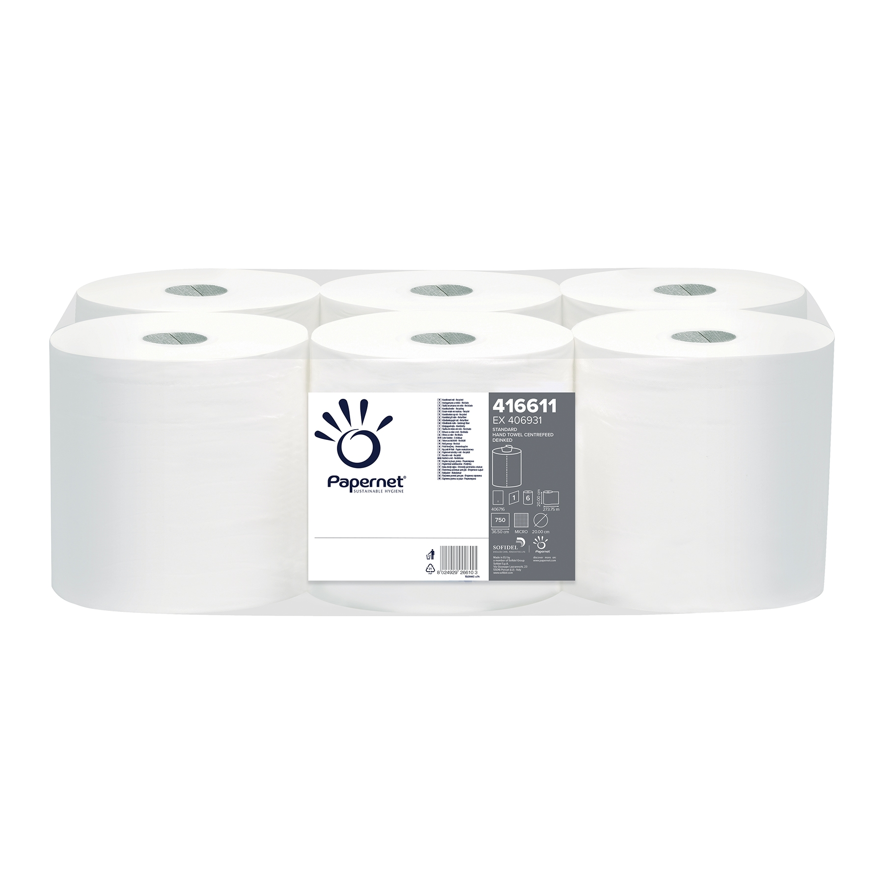 Roku dvielis STANDARD WHITE, rullis, 1-slāņa