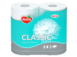 Tualetes papīrs RUTA Classic, 4 ruļļi