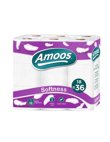 Tualetes papīrs rullis, AMOOS, 18 ruļļi