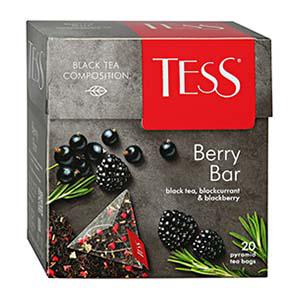 TESS Berry Bar melnā tēja piramīdās