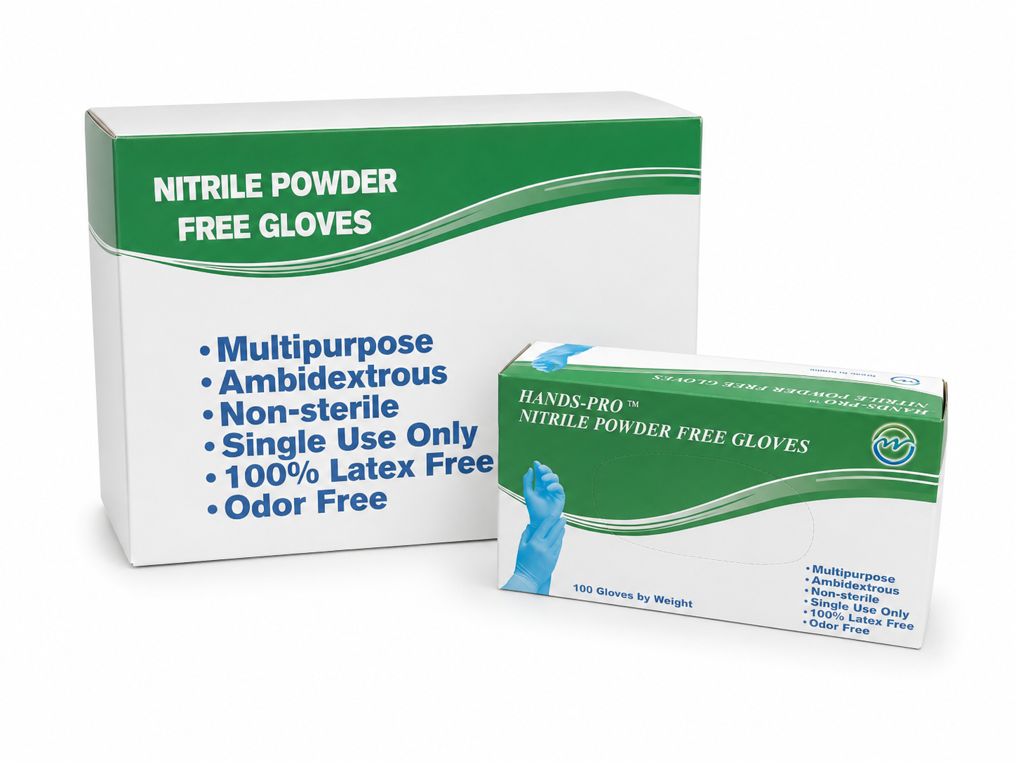 Nitrila cimdi, Zils, Powder free, 3